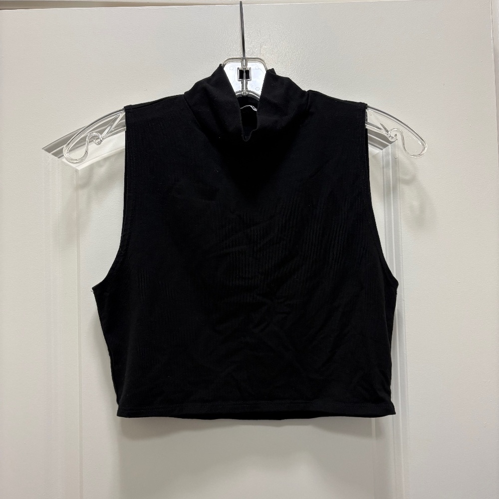 Reformation sleeveless  crop top with turtleneck
